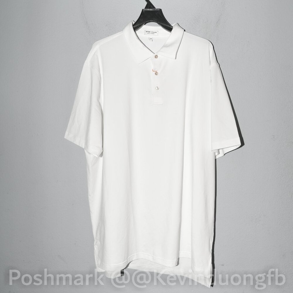 Peter Millar Men's White Solid Performance Polo -… - image 3